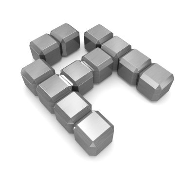 mektup bir küp metal