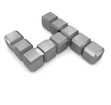 Sayı 4 kübik metal