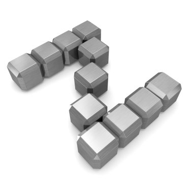 mektup z kübik metal