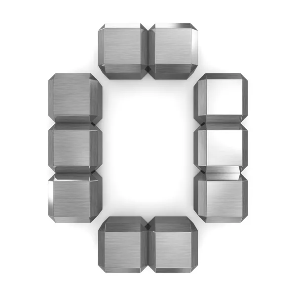 Numéro 0 métal cube — Photo