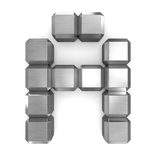 Letter A cubic metal — Stock Photo, Image