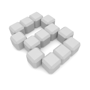 sayı 8 metreküp beyaz