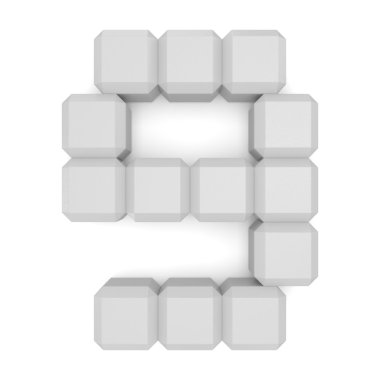 9 numara kübik beyaz