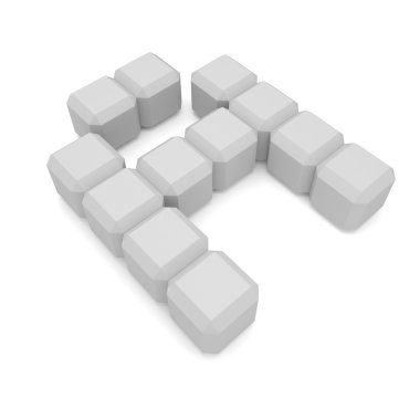 mektup bir kübik beyaz