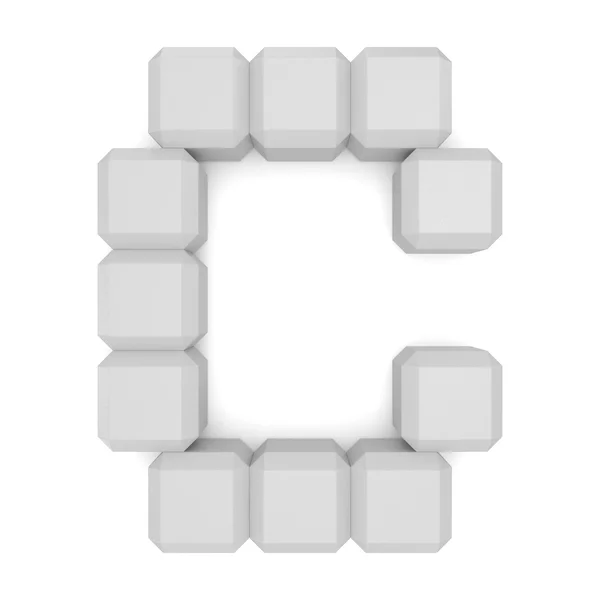 Letter C cubic white — Stock Photo, Image