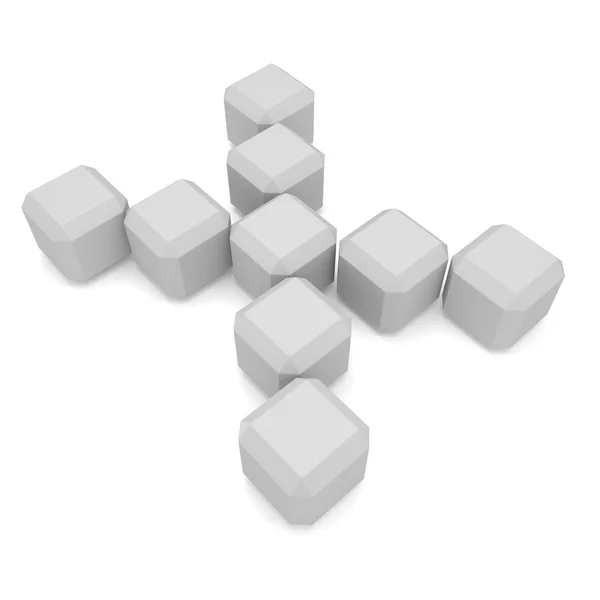 Letter X cubic white — Stock Photo, Image