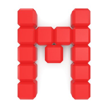 mektup m küp kırmızı