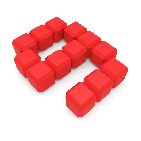 Nummer 9 kubieke rood — Stockfoto