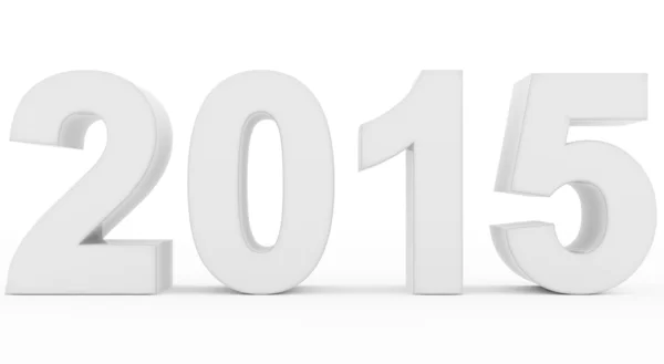 Ano de 2015 branco — Fotografia de Stock