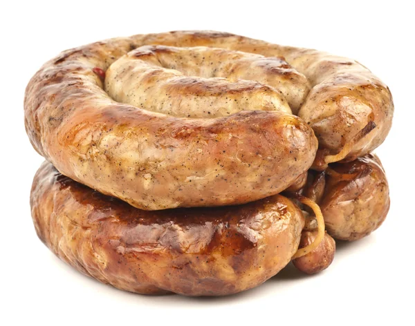 Sausages isolated on white background — Stock Photo, Image