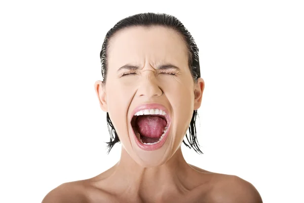 Krzyczy kobieta — Zdjęcie stockowe