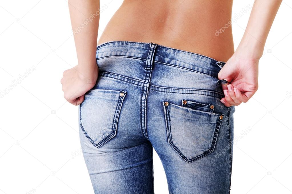 Fit female butt in jeans
