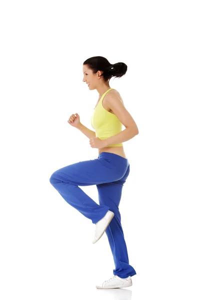 Mulher fitness fazendo exercício — Fotografia de Stock