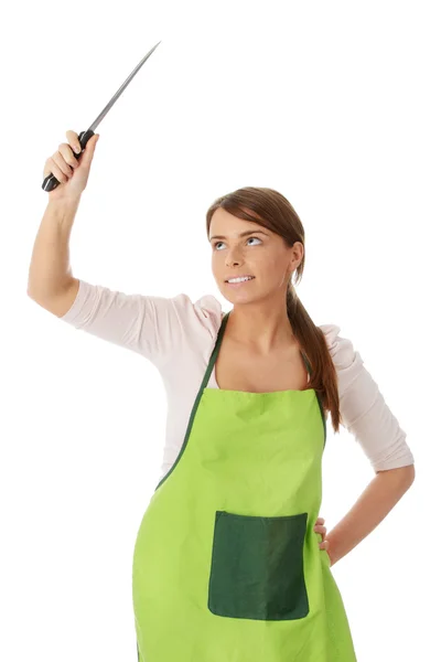 Young woman cooking healthy food — Stock Photo, Image