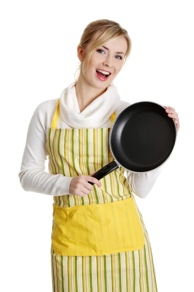 Young woman cooking healthy food — Stock Photo, Image