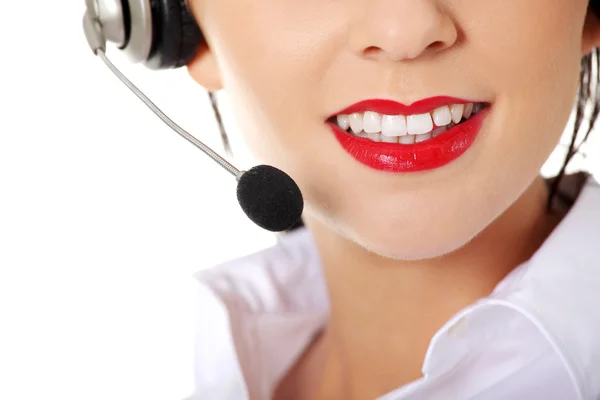 Young call-centre assistant — Stock Photo, Image