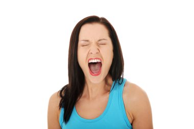 öfkeli kadın çığlık