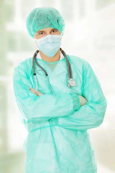 Surgeon looking at camera at hospital, — Stock Photo, Image