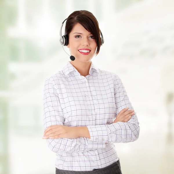 Call center woman — Stock Photo, Image