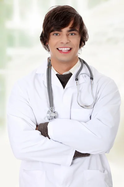 Handsome, happy young doctor. — Stock Photo, Image