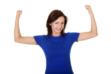 kadın onun pazı gösterilen