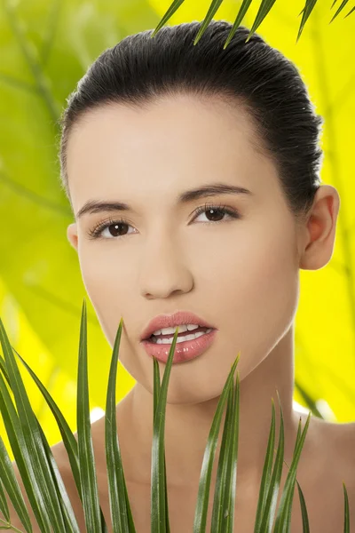 Portrait of young beautiful woman — Stock Photo, Image