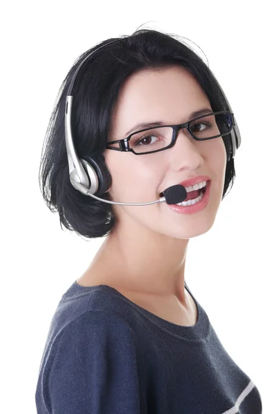 Attractive customer support representative — Stock Photo, Image