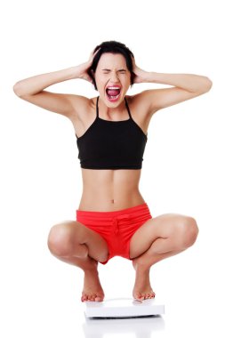 ölçeği ile sinirli kadın