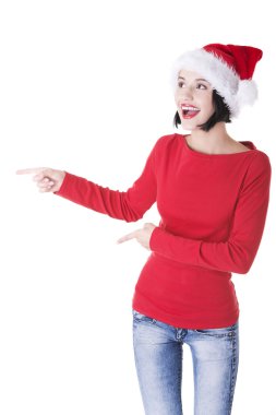 Noel Baba kadın tarafında işaret