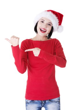 Noel Baba kadın tarafında işaret