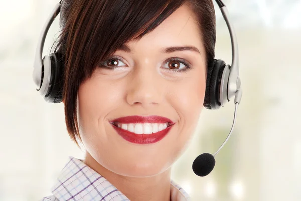 Call Center Mulher — Fotografia de Stock