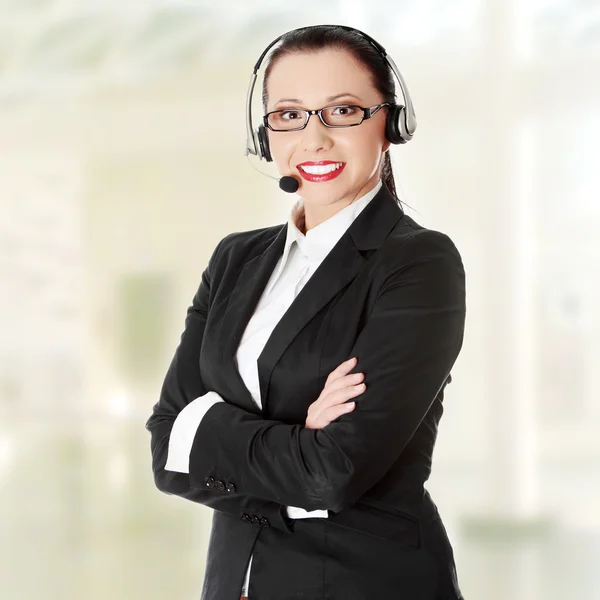 Attractive customer support representative — Stock Photo, Image