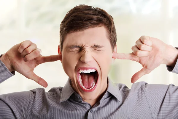 Young angry man — Stock Photo, Image