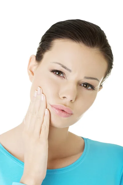 Woman with toothache — Stock Photo, Image