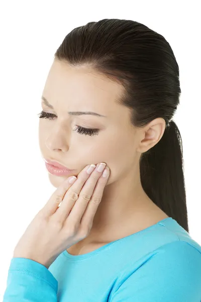 Woman with toothache — Stock Photo, Image