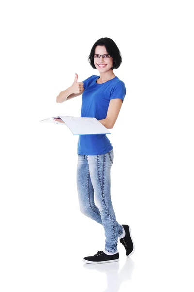 Schöne junge Studentin. — Stockfoto