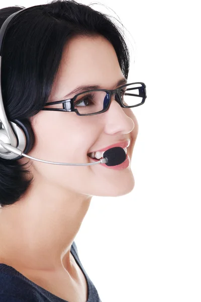 Call Center Mulher — Fotografia de Stock