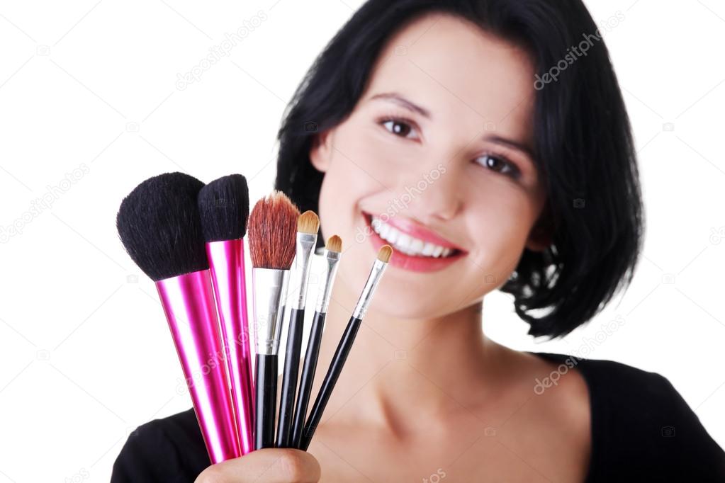 Young make-up artist woman