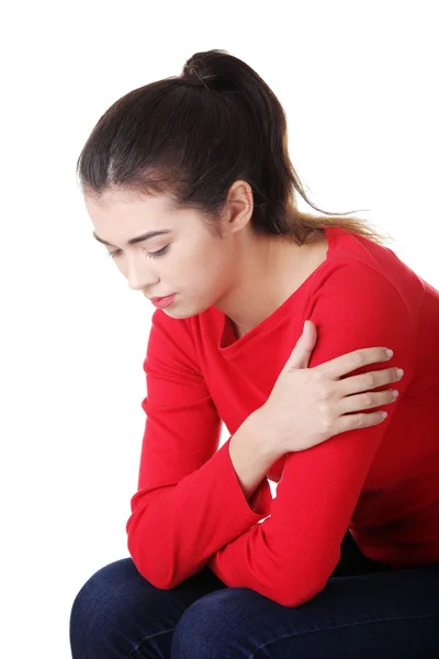 Nachdenkliche Frau mit Problemen oder Depressionen — Stockfoto