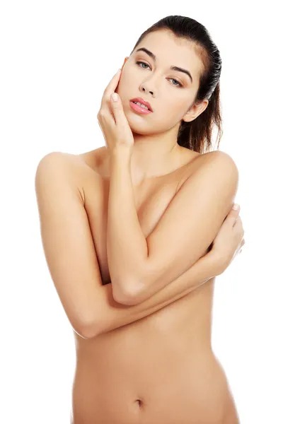 Hermoso ajuste mujer en topless — Foto de Stock