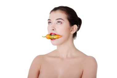 hot paprika ile güzel bir kadın