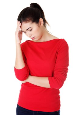 üzgün kadın büyük sorun var