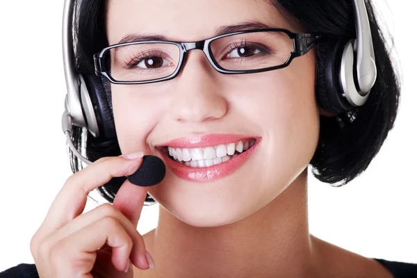 Call Center Mujer — Foto de Stock