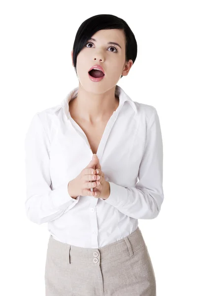 Shocked businesswoman — Stock Photo, Image