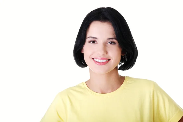 Menina estudante sorrindo em roupas casuais — Fotografia de Stock