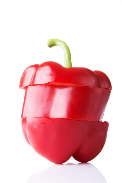 Süße rote Paprika in Scheiben geschnitten — Stockfoto