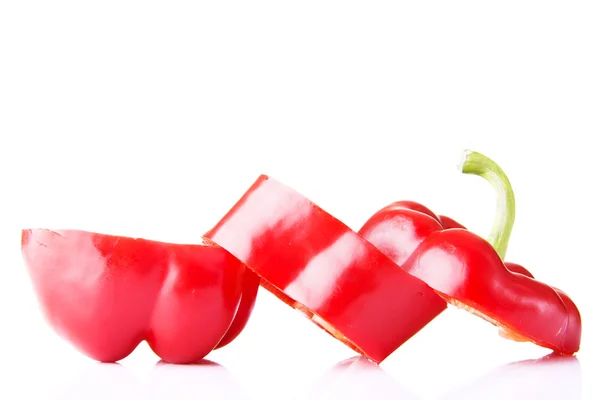 Γλυκό κόκκινο πιπέρι κομμένο σε φέτες — Φωτογραφία Αρχείου