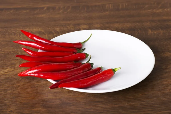 Paires de piments rouges chauds — Photo