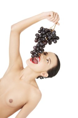 üzüm yemek güzel seksi esmer