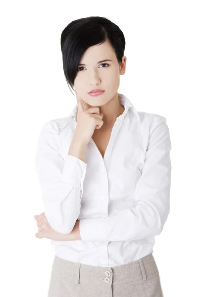 Young thoughtful businesswoman — Stock Photo, Image